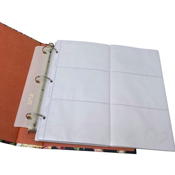 Luxury Photo Album Black Floral Fabric Cover 216 photos 4x6 Refillable Binder - Picture 4 of 9